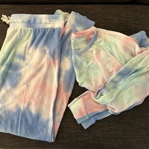 BP jogger set. Pastel tie dye. Large